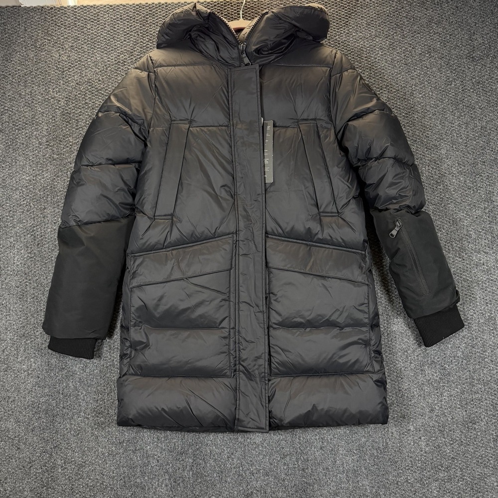 NWT PAJAR HEIRANI QUILTED PUFFER PARKA JACKET BLACK HOOD WOMENS Sz SMALL $549